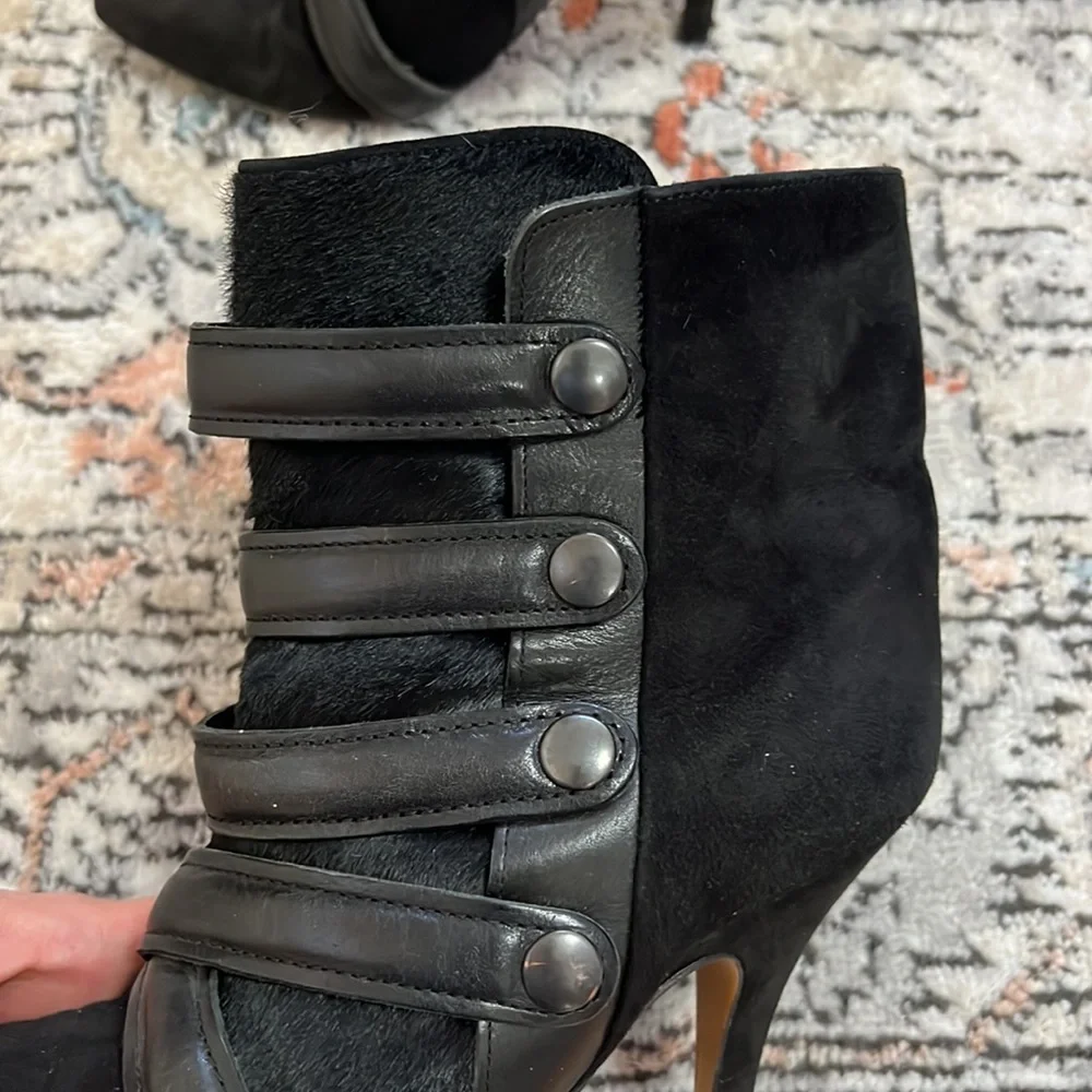Isabel Marant Tacy Pony Calf Hair Leather Booties - Picture 8 of 11
